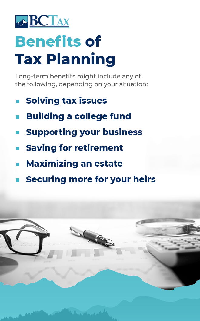 List of benefits of tax planning