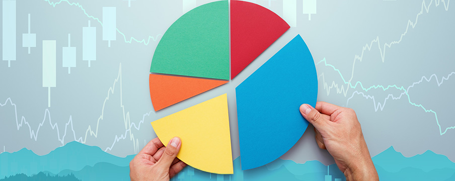 Hands holding a pie graph to represent how tax debt affect credit score