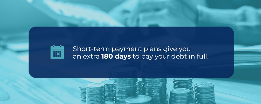 Short term tax debt payment plans give you an extra 180 days to pay your debt.