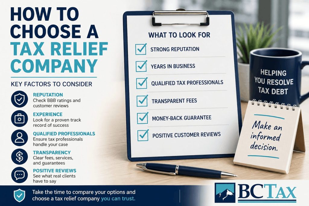 How to Choose a Tax Relief Company